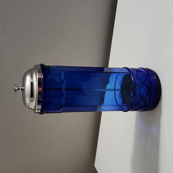 Vintage Dining Vintage Cobalt Blue Glass Straw Holder Poshmark
